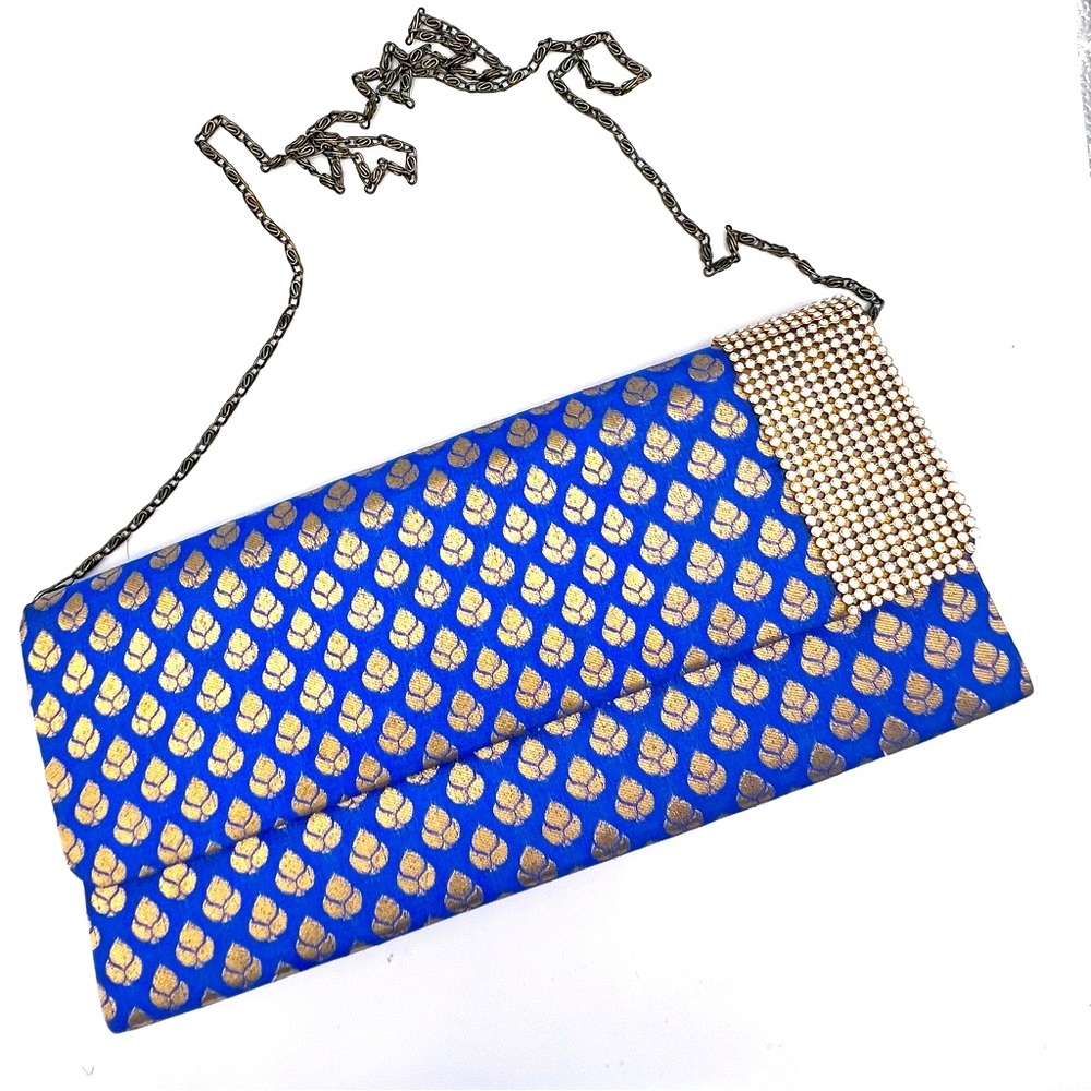 Unique Vintage Silk Clutch/Shoulder Bag